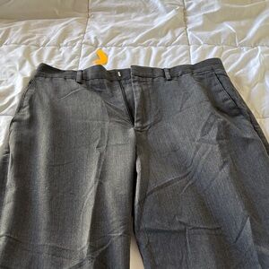 attention Men Gray Dress Pants - Straight Dress Trousers